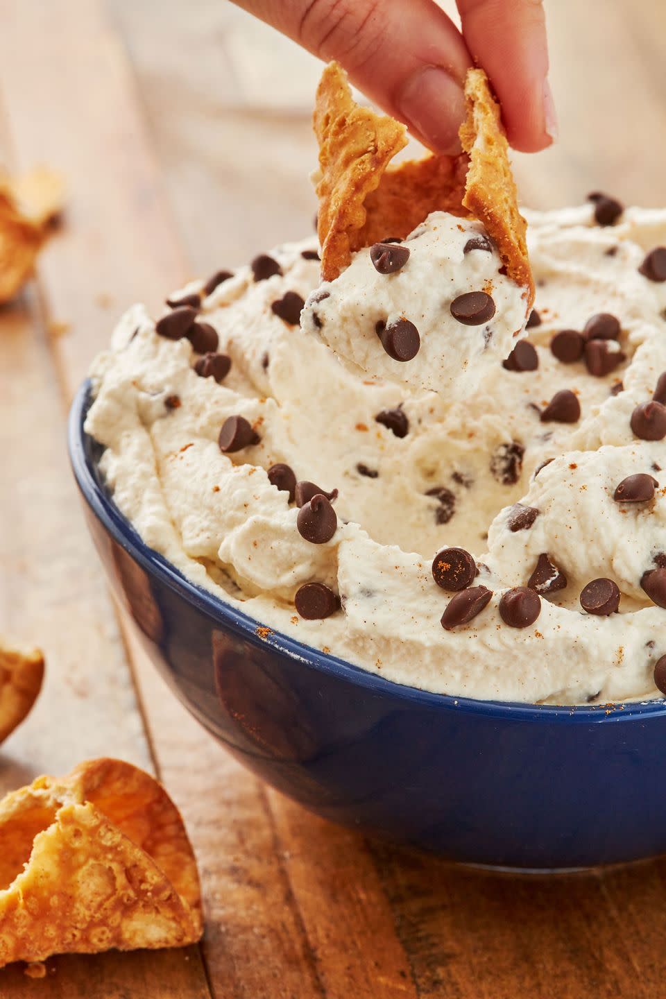 <p>Holy cannoli this dip is good! Making <a href="https://www.delish.com/cooking/recipe-ideas/a28626292/homemade-classic-cannoli-recipe/" rel="nofollow noopener" target="_blank" data-ylk="slk:homemade cannoli;elm:context_link;itc:0;sec:content-canvas" class="link ">homemade cannoli</a> is fun but time consuming and can be hard to make for a crowd. This dip version is all the fun without the hassle. </p><p>Get the <strong><a href="https://www.delish.com/cooking/recipe-ideas/recipes/a47242/cannoli-dip-recipe/" rel="nofollow noopener" target="_blank" data-ylk="slk:Cannoli Dip recipe;elm:context_link;itc:0;sec:content-canvas" class="link ">Cannoli Dip recipe</a></strong>.</p>