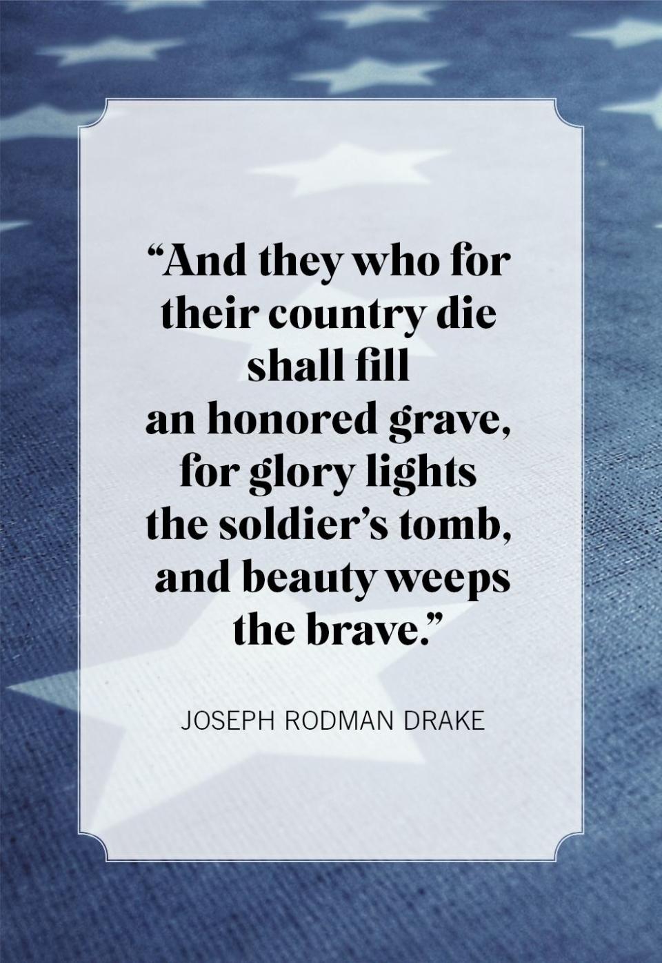 memorial day quotes joseph rodman drake