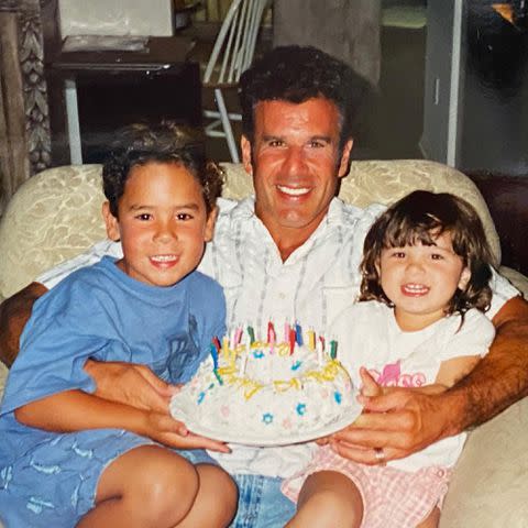 <p>Hailee Steinfeld Instagram</p> Hailee Steinfeld with her dad Peter and brother Griffin.