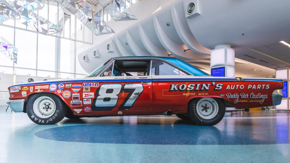 The 1963 Ford Galaxie 500 "Hammer" Mason NASCAR No. 87 race car.