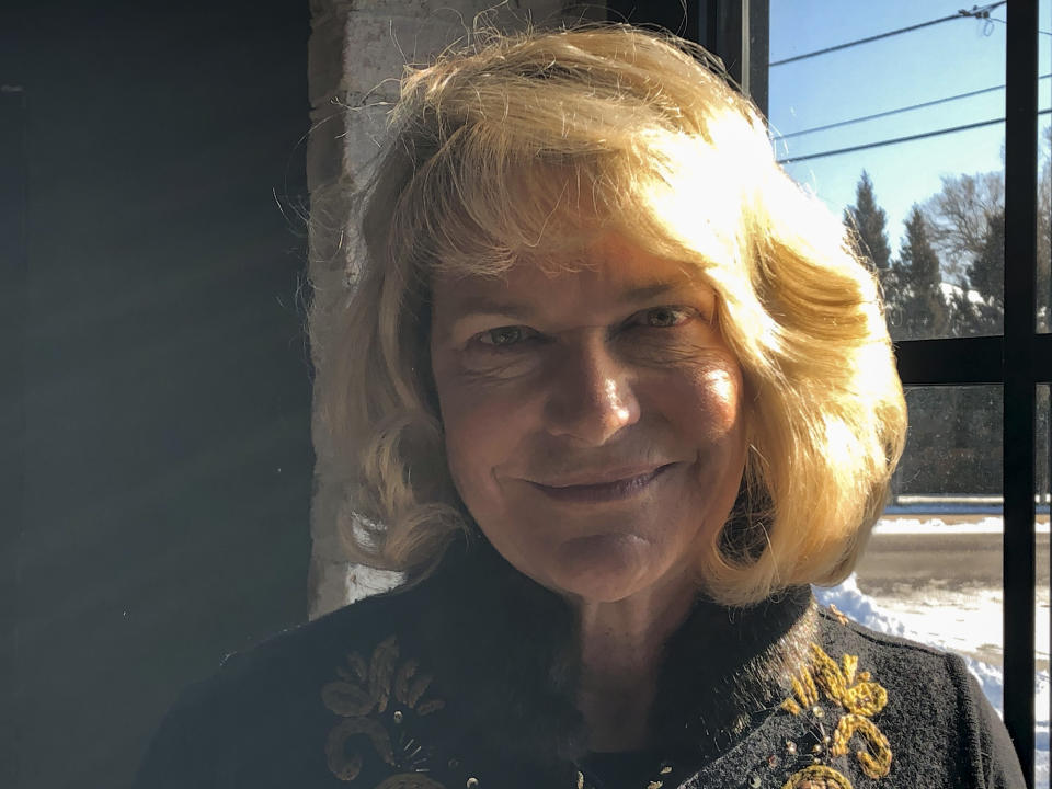 In this Dec. 16, 2019, photo, former Republican U.S. Rep. Cynthia Lummis poses for a picture in Cheyenne, Wyo. She is so far the only major candidate to replace retiring Republican Sen. Mike Enzi, of Wyoming. U.S. Rep. Liz Cheney, of Wyoming, plans to announce in early 2020 whether she will run for the Senate seat. Cheney succeeded Lummis in Congress after Lummis stepped down in 2017. (AP Photo/Mead Gruver)