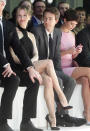 Renee Zellweger put her gorgeous gams on display while sitting front row at the Hugo by Hugo Boss Fall 2013 fashion show in Berlin alongside Edward Norton. Wonder if Renee’s new boyfriend, Doyle Bramhall III, was jealous? (1/17/2013)