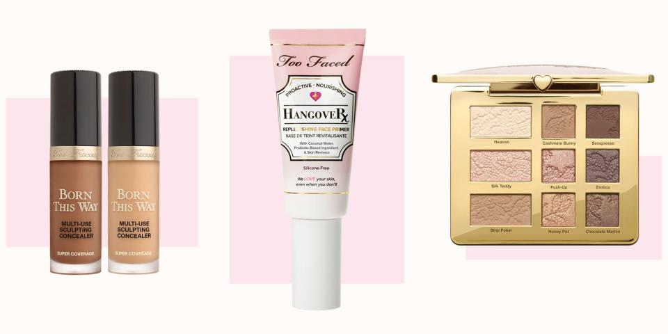 <p>ICYMI <a rel="nofollow noopener" href="https://www.cosmopolitan.com/uk/beauty-hair/makeup/a22457950/too-faced-tf20-anniversary-collection/" target="_blank" data-ylk="slk:Too Faced Cosmetics turned 20 this year;elm:context_link;itc:0;sec:content-canvas" class="link ">Too Faced Cosmetics turned 20 this year</a>, and to celebrate they're releasing a throwback collection inspired by the original 1998 products. </p><p>Since the 90's we've seen a <em>LOT </em>from the internet's favourite makeup brand, but despite all the newness some products remain best-sellers for years and years... Here's the makeup that's stood the test of time and continues to top the Too Faced's seller charts. </p>