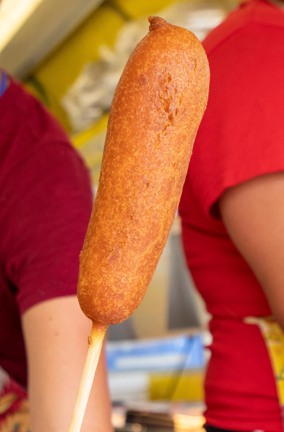 The Veggie Table's vegetarian corn dog at the Iowa State Fair.