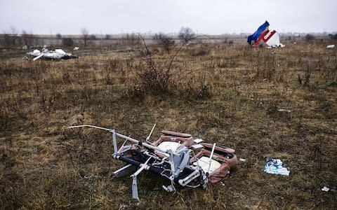 A Telegraph investigation backed claims the jet was shot down by a surface to air missile fired from territory controlled by Russian-backed separatists - Credit: DIMITAR DILKOFF