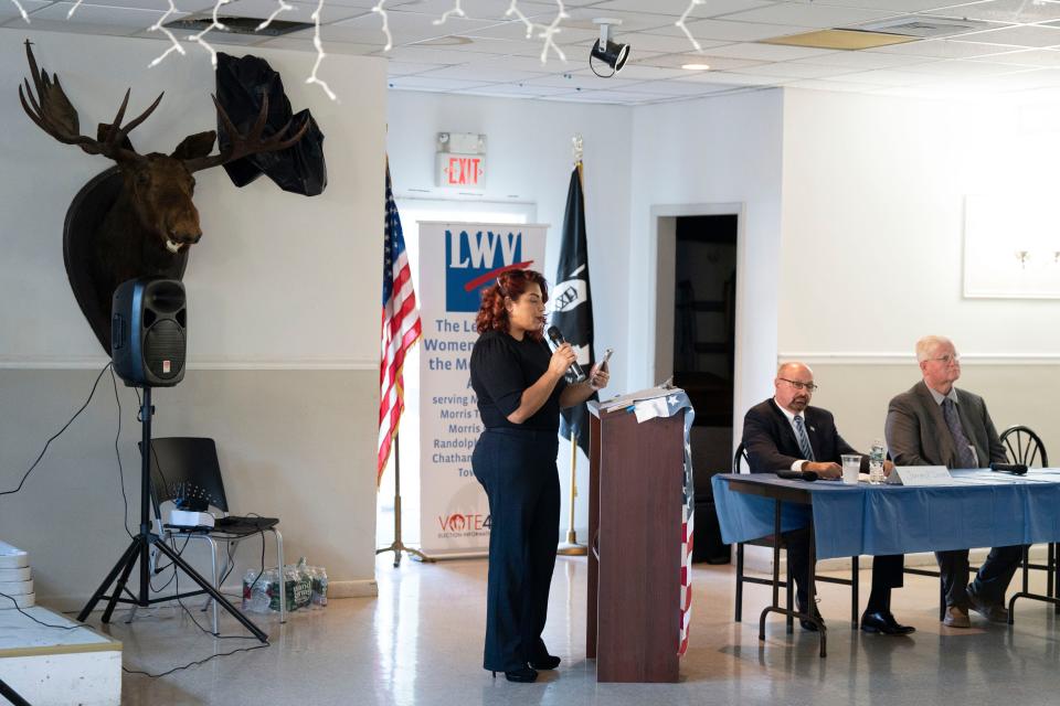 Sep 20, 2023; Dover, NJ, USA; The Dover mayoral candidate forum at the Dover Moose Lodge. Mandatory Credit: Michael Karas-Daily Record