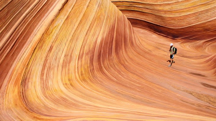 <span class="article__caption">The Wave in southern Utah is a sought-after destination. Visitors must obtain a permit to view it. </span> (Photo: Thomas Janisch/Getty Images)