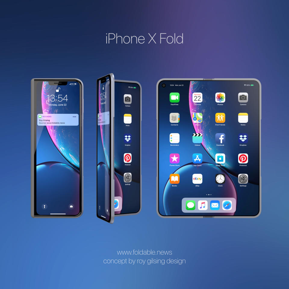 Concepto de iPhone plegable / Roy Gilsing