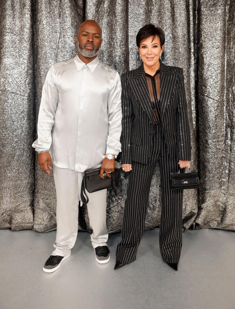 Corey Gamble and Kris Jenner attend the World Premiere of "Renaissance: A Film By Beyoncé" at Samuel Goldwyn Theater on November 25, 2023 in Beverly Hills, California