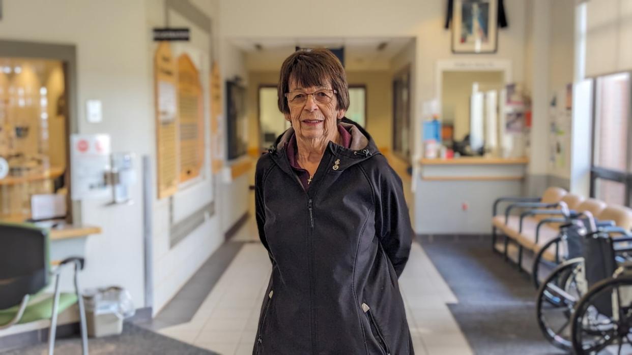 O'Leary Community Health Foundation chair Eva Rodgerson is lobbying to keep ambulatory care services in the western P.E.I. town. (Shane Hennessey/CBC - image credit)