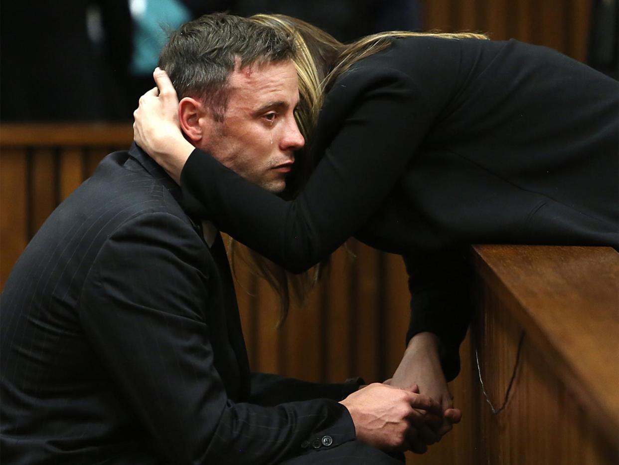 Pistorius is serving a 13-year jail sentence for killing his girlfriend, Reeva Steenkamp: Getty