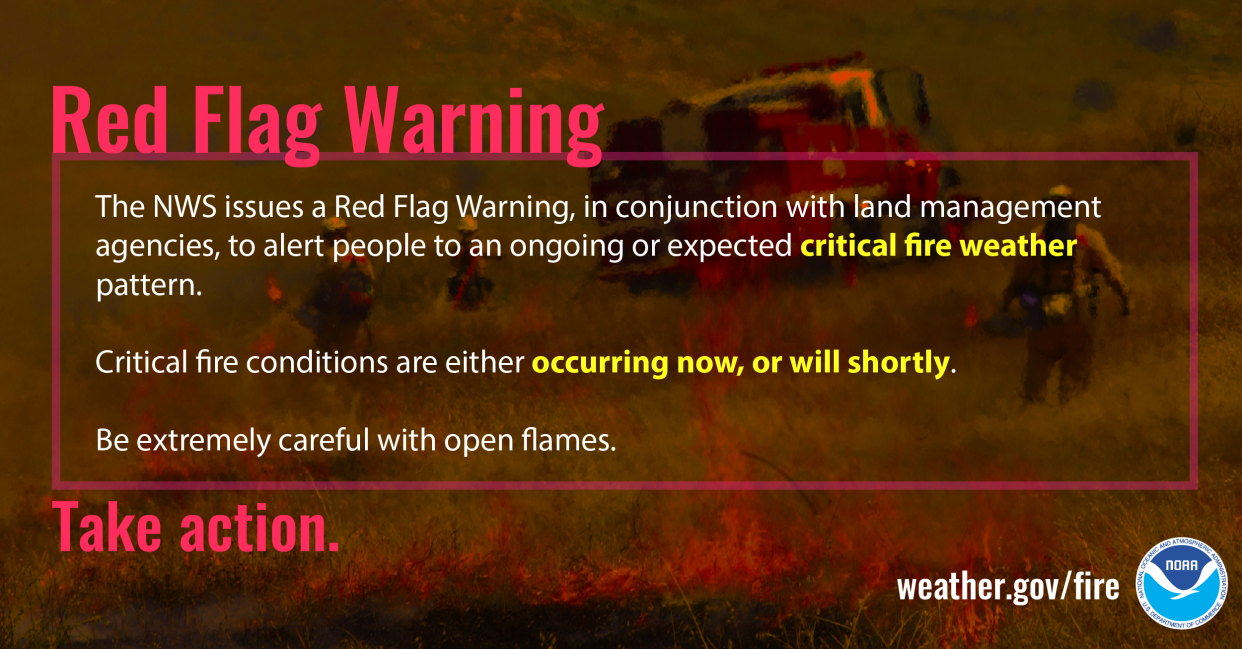 Red flag warning precautions