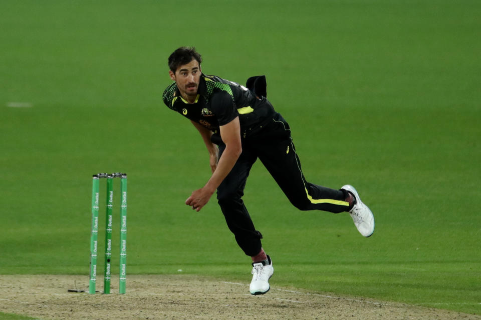 Mitchell Starc, pictured here in action for Australia against England.