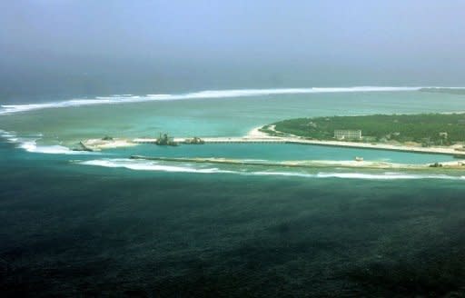 View of the city of Sansha on an island in the disputed Paracel chain, which China now considers part of Hainan province in July 2012. China has warned that American criticism of its decision to set up a new military garrison in the South China Sea sent the "wrong signal" and threatened peace in the hotly disputed waters