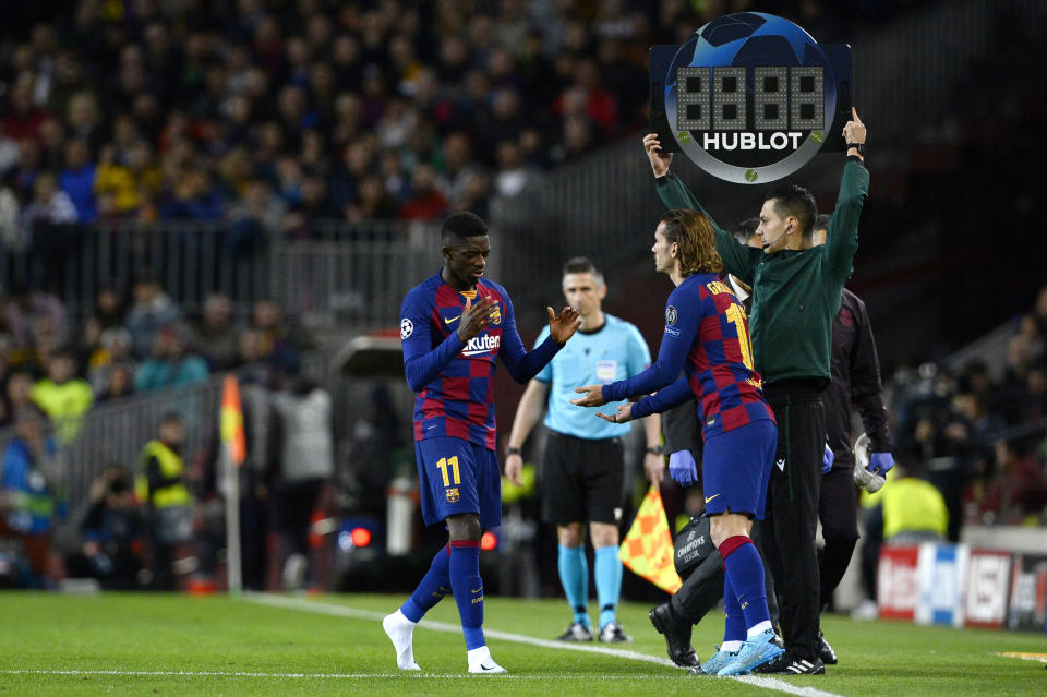 Point noir de la soirée pour les Catalans : la nouvelle blessure de Dembélé, touché à la cheville. Le champion du monde a quitté la pelouse très affecté.