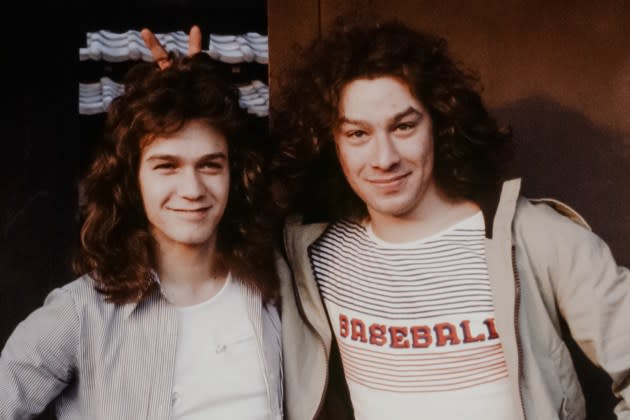 Alex Van Halen (right) will write about his brother, Eddie, in his new memoir. - Credit: Koh Hasebe/Shinko Music/Getty Images