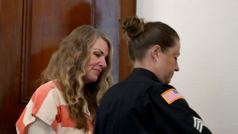 Lori Vallow Daybell is pictured at her sentencing in St. Anthony, Idaho, Monday, July 31, 2023. In May, Vallow Daybell was found guilty on six counts that included murder, conspiracy and grand theft related to the deaths of 16-year-old Tylee Ryan and 7-year-old JJ Vallow, and Tammy Daybell, the spouse of Chad Daybell.