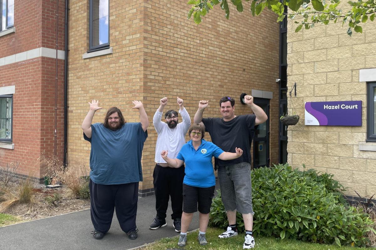 Hazel Court has been graded 'Good' by the CQC. L-R: Thomas Langfield, Terry Bridger, Matthew Smith, front: Joanne Gatford <i>(Image: Hazel Court)</i>