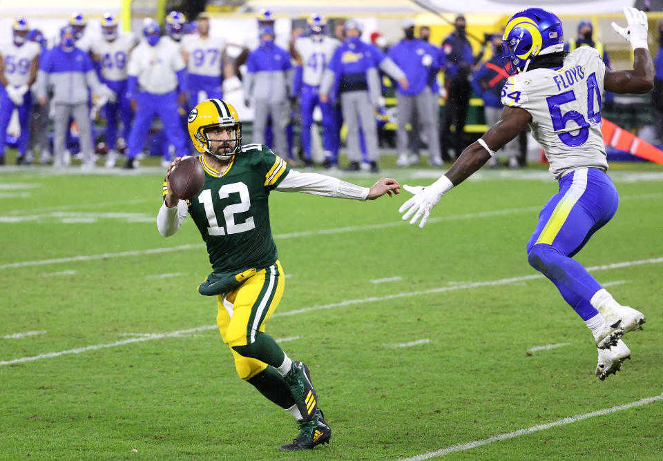 Aaron Rodgers and the Packers had more than enough to beat the Rams. Do they have enough to win the Super Bowl? (Photo by Dylan Buell/Getty Images)