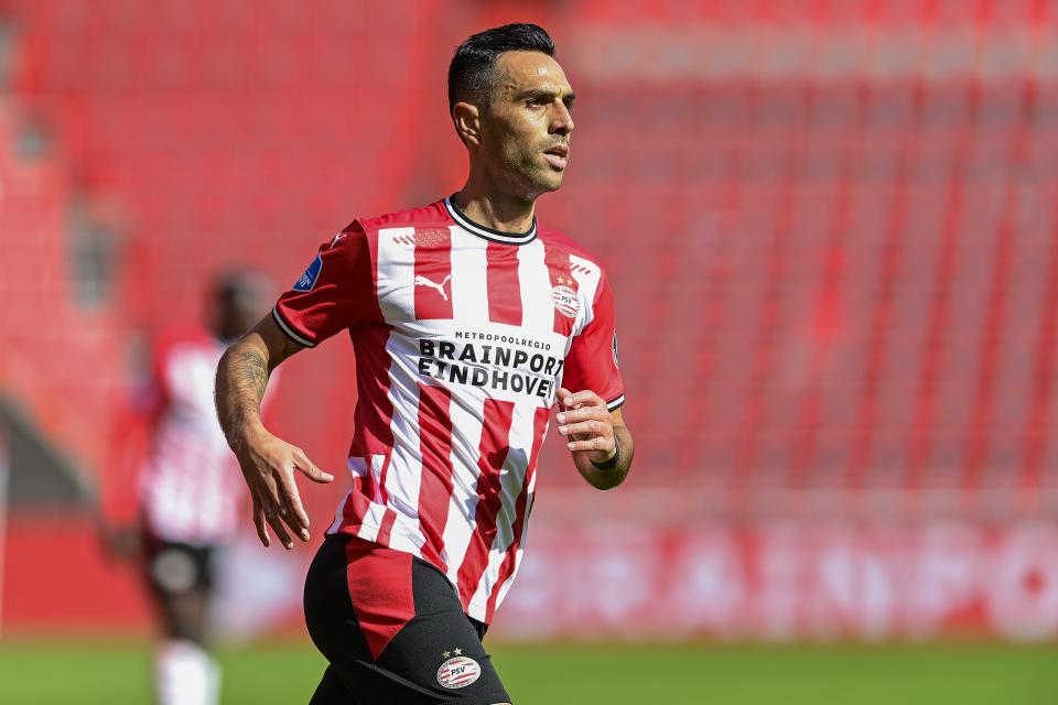 EINDHOVEN - Eran Zahavi of PSV Eindhoven during the Dutch Eredivisie match between PSV Eindhoven and sc Heerenveen at the Phillips stadium on May 2, 2021 in Eindhoven, The Netherlands. ANP OLAF KRAAK (Photo by ANP Sport via Getty Images)