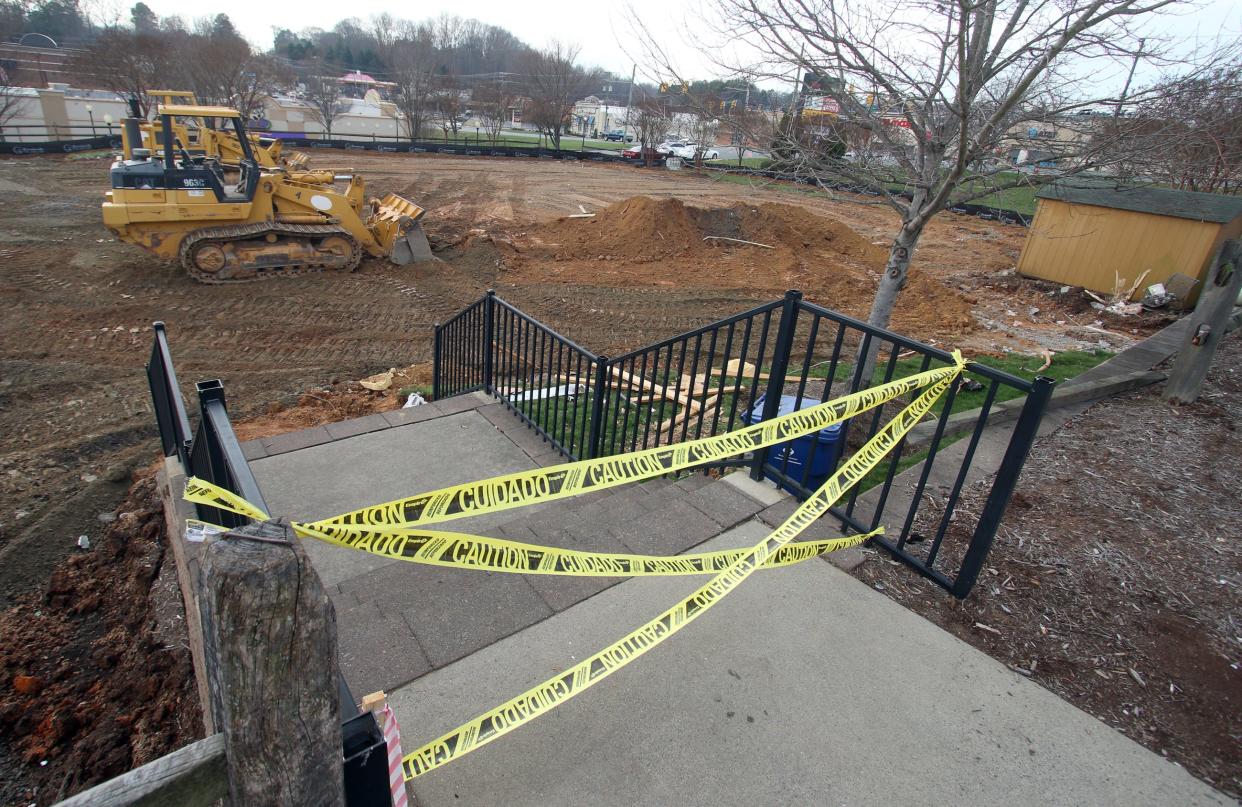 Site where the Ruby Tuesday once stood on Cox Road Thursday afternoon, Jan. 13, 2022.