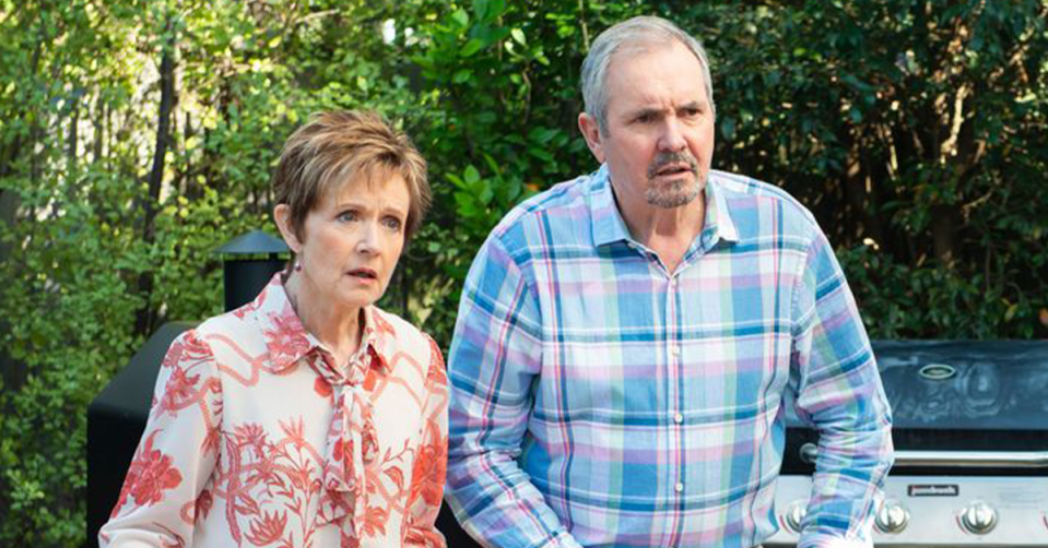 Neighbours' Alan Fletcher and Jackie Woodburne.