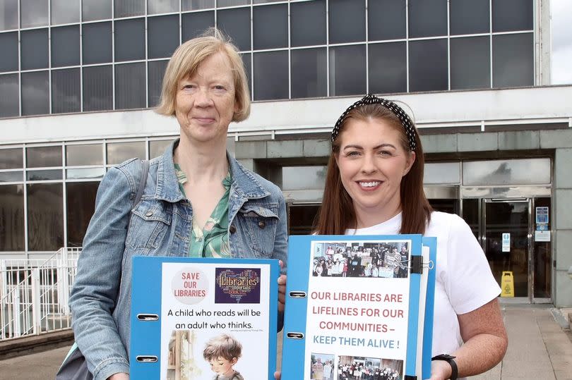 Rose Hewitt, left, with Tracy Macrury -Credit:Jim Donnelly