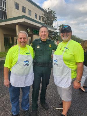 Skip Stanton, left, Sarasota County Sheriff Kurt A. Hoffman and Chuck Jacobson at the Appreciation Breakfast.