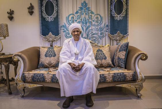 Hemedti chief of the RSF talks from his residences in Khartoum (Bel Trew)