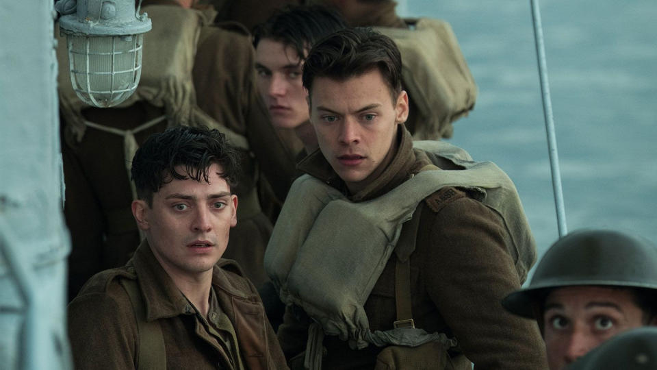 Harry Styles made his acting debut in Christopher Nolan's 2017 war film 'Dunkirk'. (Credit: Warner Bros)