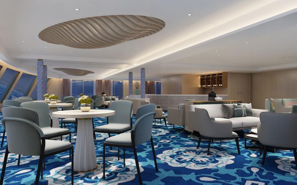 Rendering of the Victoria Sabrina lounge area | Victoria Cruise Lines