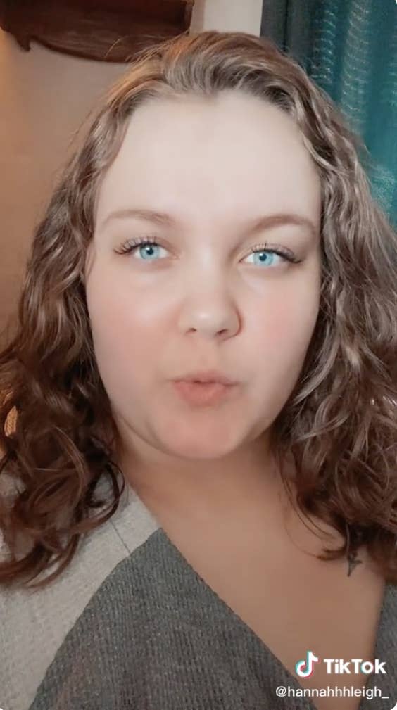 Screengrabs of a TikTok by user hannahhhleigh_