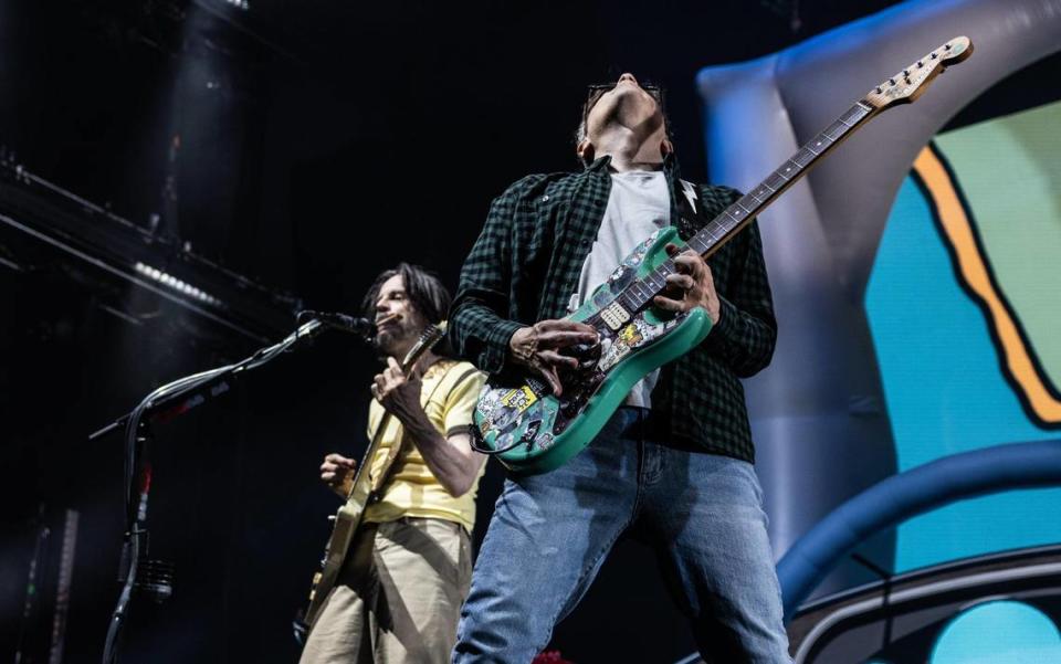 Weezer performs at the PNC Music Pavilion in Charlotte, N.C., on Saturday, June 24, 2023.
