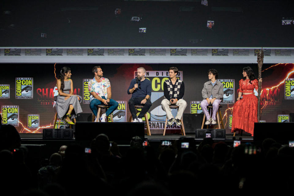 Tiffany Smith, Zachary Levi, David F. Sandberg, Asher Angel, Jack Dylan Grazer, and Lucy Liu