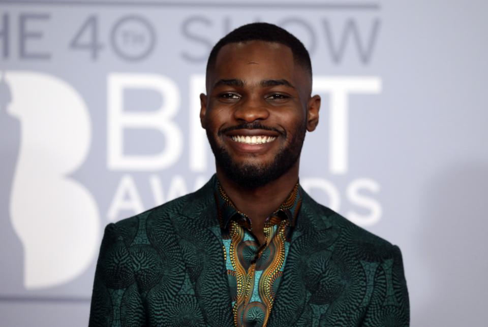 Dave poses for photographers upon arrival at Brit Awards 2020 in London, Tuesday, Feb. 18, 2020.(Photo by Vianney Le Caer/Invision/AP)