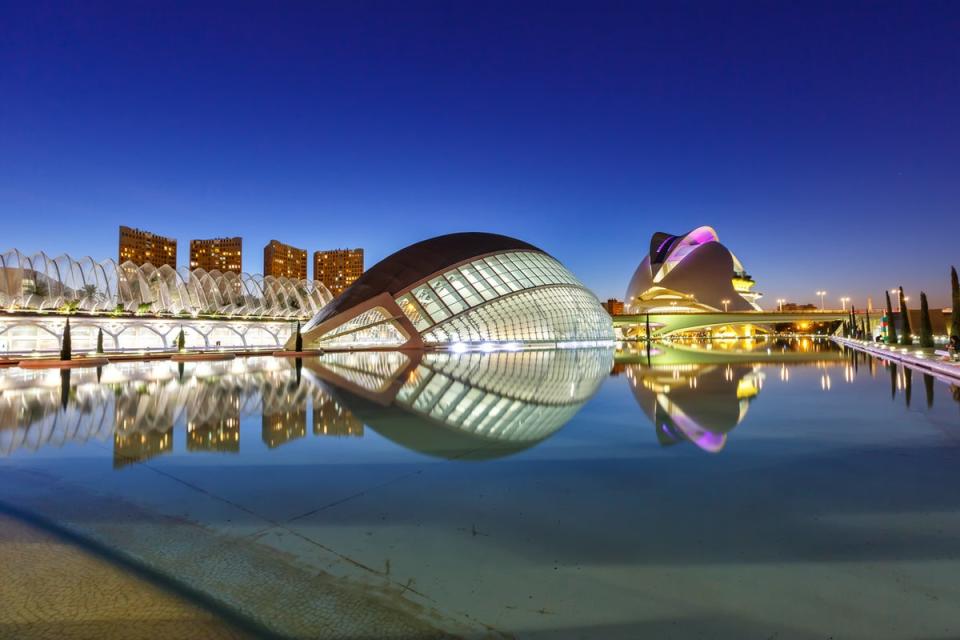 The avant-garde City of Arts and Sciences – a symbol of modern Valencia inaugurated in 1998 – remains years ahead of its time (Getty Images)