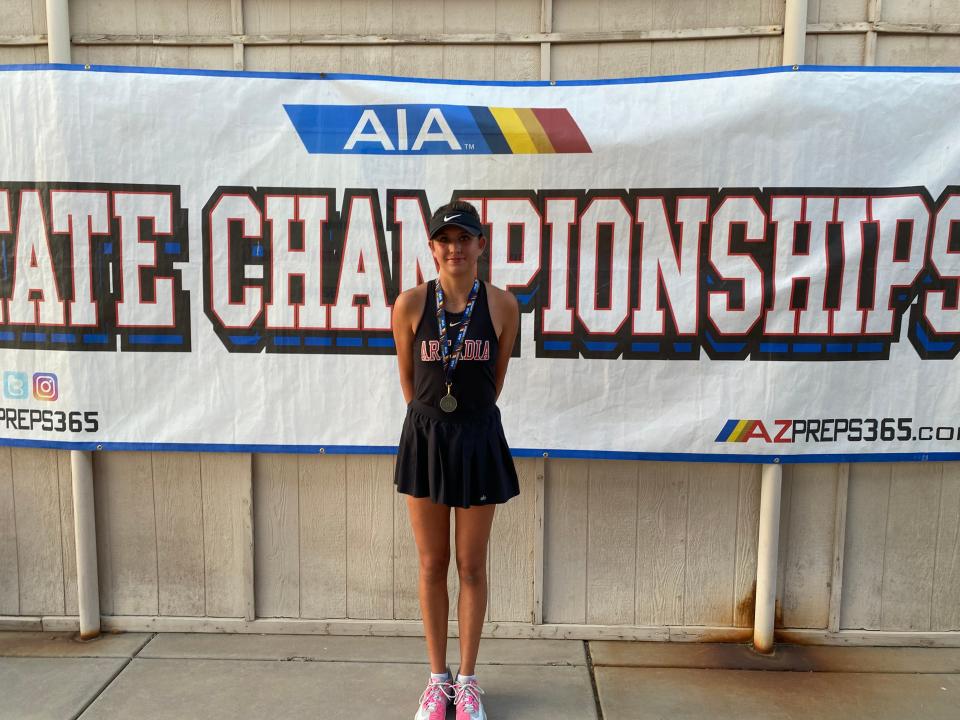 Vessa Turley. The Arcadia High School freshman defeated defending champion Emily Flowers of Catalina Foothills in the Division II Girls Single title.