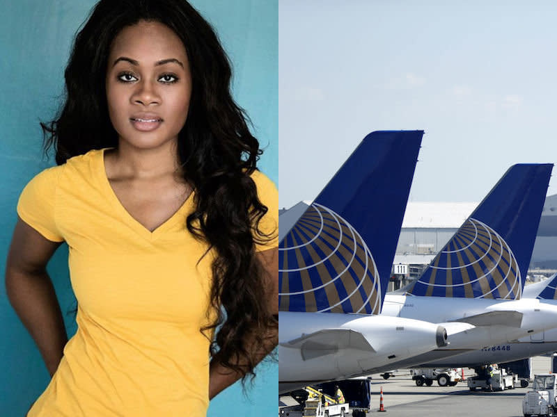 Cacilie Hughes, left, an actress and philanthropist, was allegedly called a “monkey” by United Airlines worker Carmella Davano.