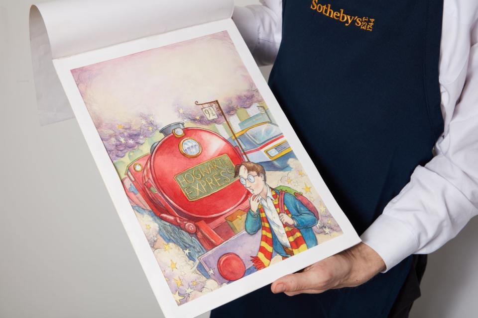 The watercolour artwork took two days to complete (Sotheby’s New York)