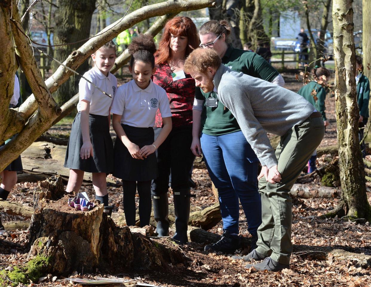 Prince Harry with children