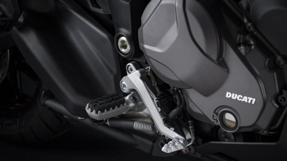 Although the seat height has been reduced from that of the outgoing Multistrada 950, Ducati has lowered the footpegs slightly to accommodate taller riders. - Credit: Photo: Courtesy of Ducati Motor Holding S.p.A.
