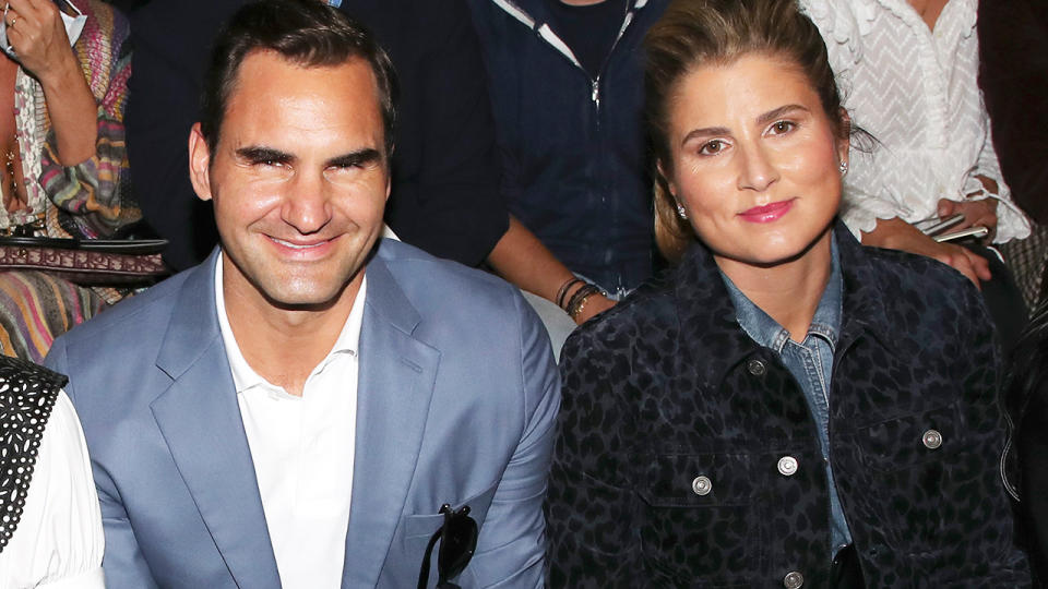 Roger Federer and wife Mirka, pictured here at Paris Fashion Week in September. 