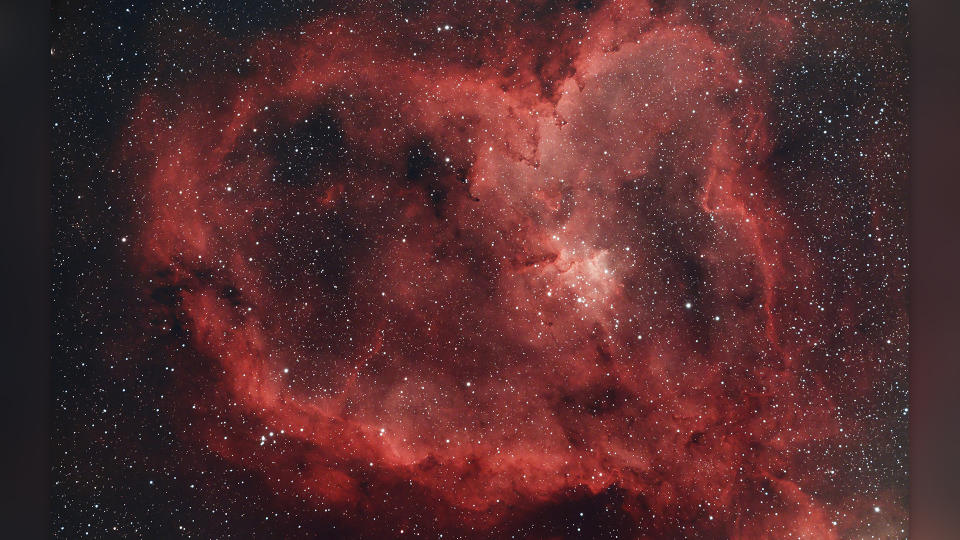 Heart Nebula captured on an ASI2600mc-pro with a Triad Narrowband Filter.