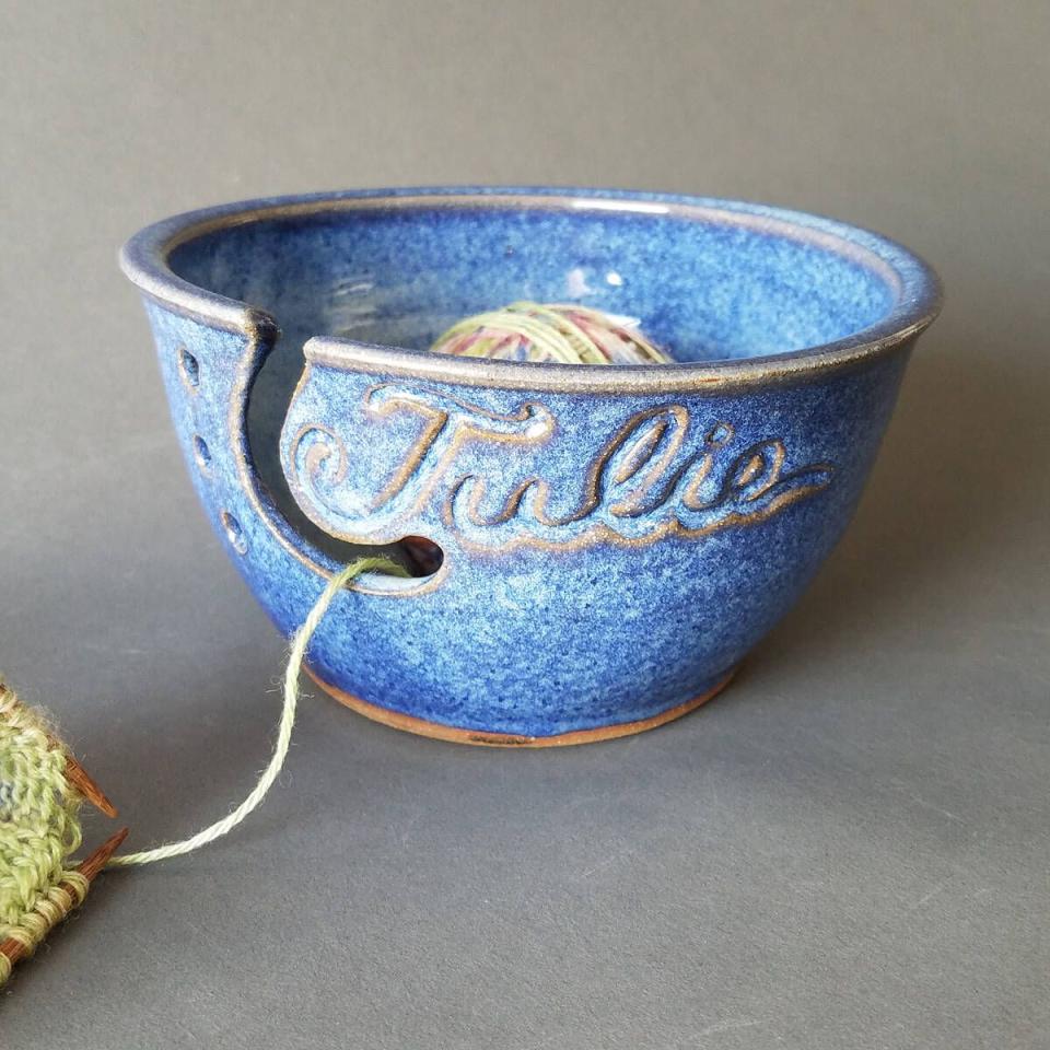 15) Personalized Yarn Bowl