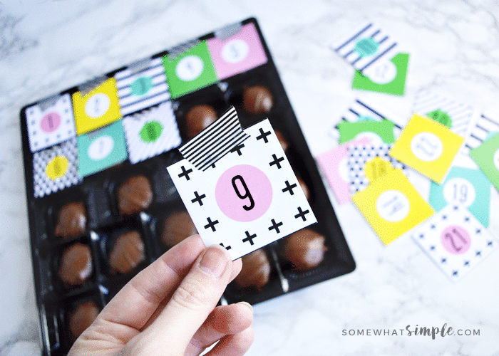 DIY Chocolate Christmas Advent Calendar