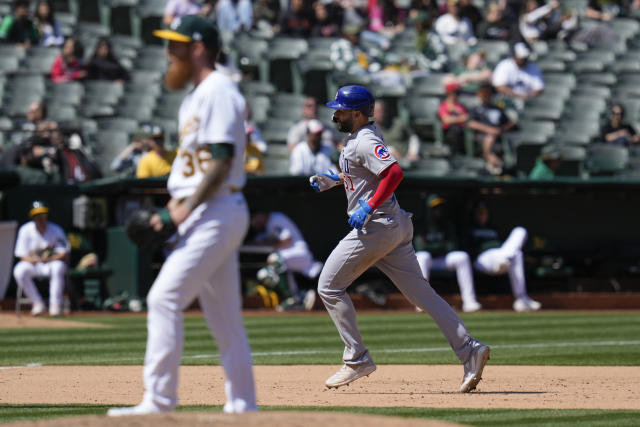 Cubs hammer A's bullpen in 12-2 win for 3-game sweep - ABC7 San