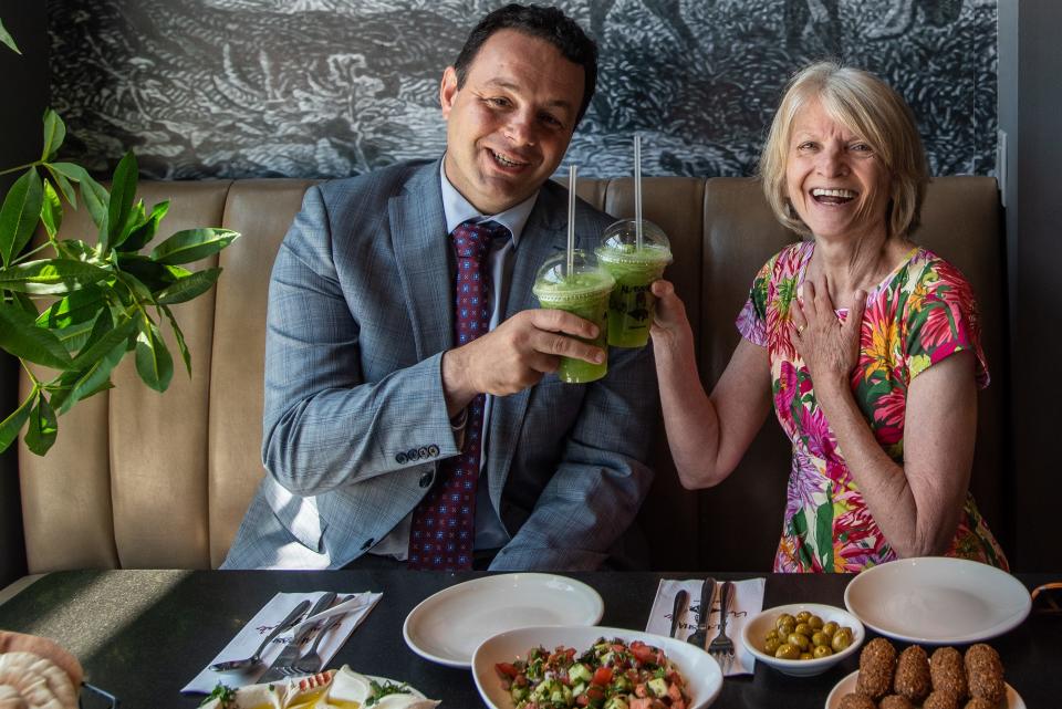 Paterson mayor André Sayegh and NorthJersey food editor Esther Davidowitz tour Paterson on a Palestinian food crawl earlier this year.