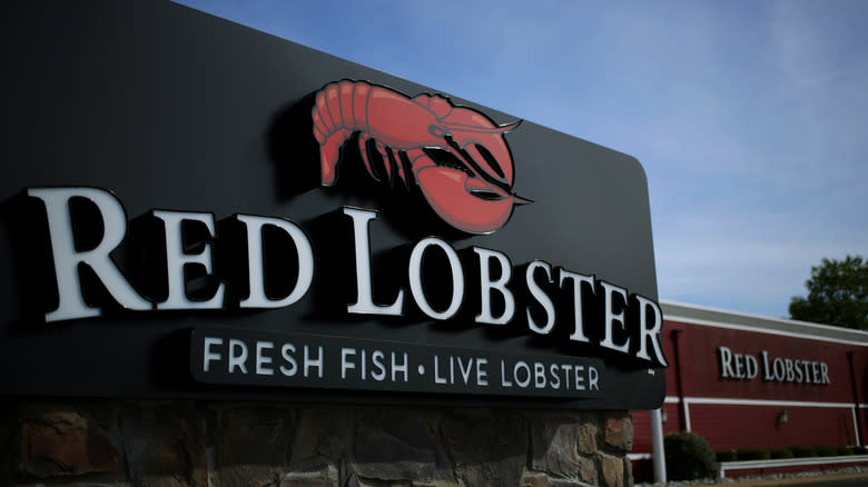 black Red Lobster sign