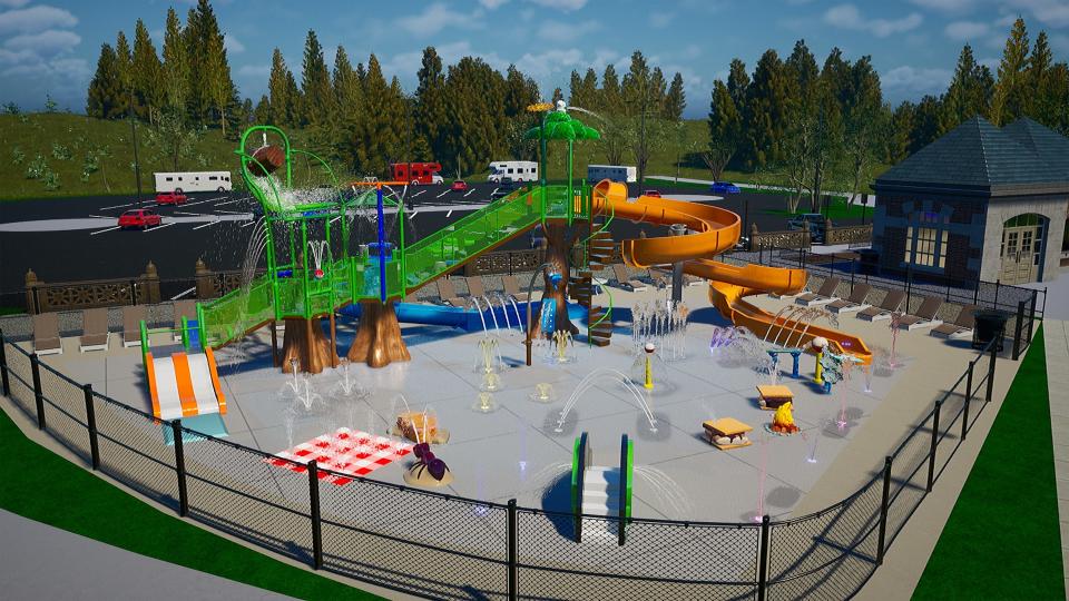 A rendering of a planned MWCD splashpad.