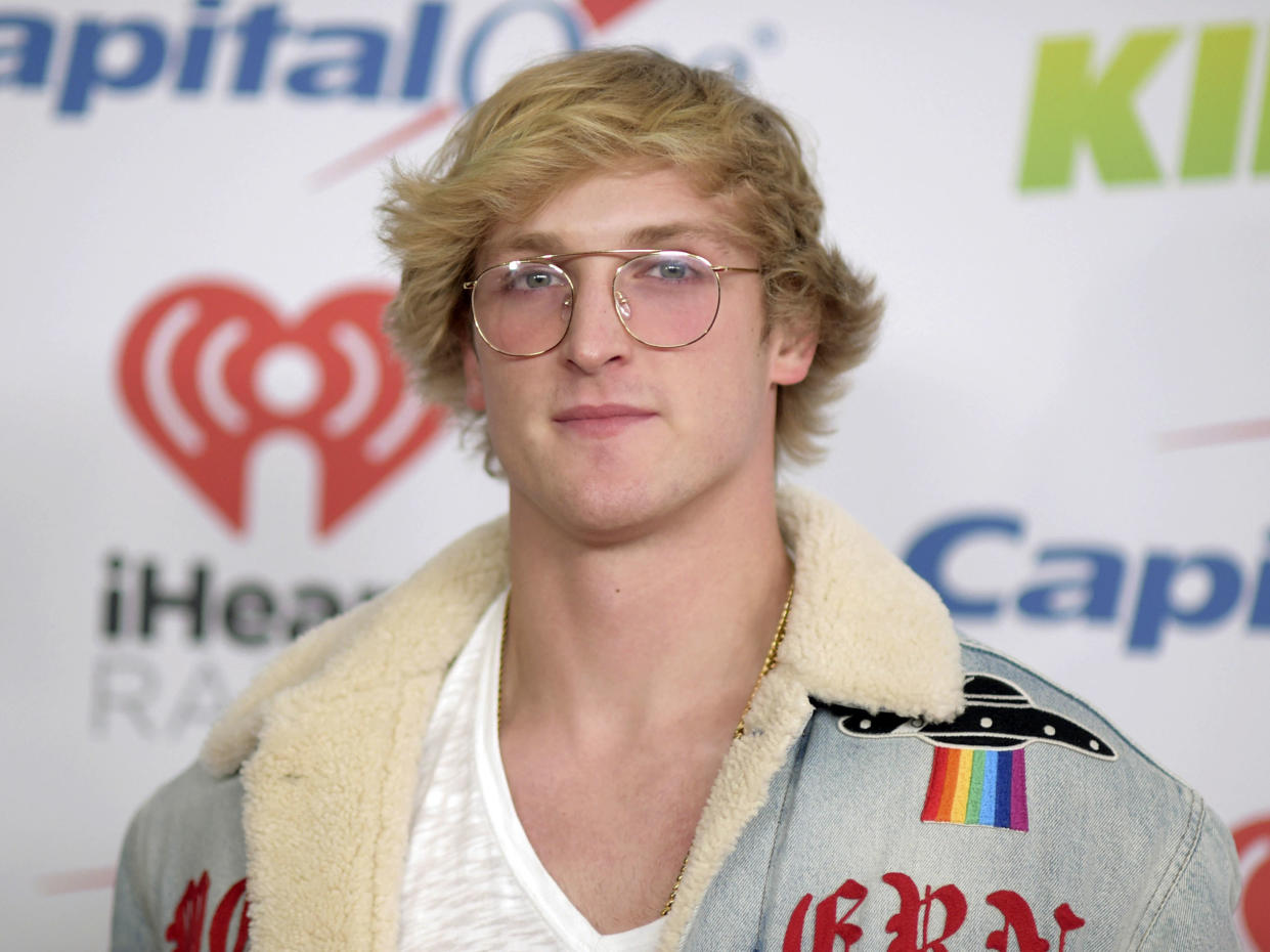 Logan Paul fought KSI to a draw in their boxing match. (Photo by Richard Shotwell/Invision/AP)